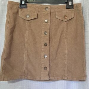 Corduroy Skirt Casual Size 11 BLUE SPICE Brand Tan
